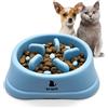 Gryzii Ciotola anti ghiottone, gatto e cane piccolo, alimentazione lenta e sana, favorisce la digestione dell'animale, anti vomito, design con piedini antiscivolo (piccolo, blu)