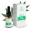 APOLLO CBD Olio CBD 5% per Cani, Gatti e Animali Domestici - Prodotto in Germania - Cannabis Oil Naturale e Certificato - Olio di Canapa per Animali Gocce CBD Oil - 10 ml 250 gocce di CBD