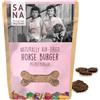 Sana Premium Dog Foods Hamburger per cavalli, 100 g, asciugato delicatamente all'aria, per cani, spuntino sano per cani, senza cereali, senza additivi, coloranti o conservanti