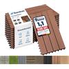 Floordirekt Piastrelle giardino esterno ad incastro WPC 60x30cm, 1m² 6 pezzi, per terrazzo, balconi in legno Composito Pavimenti da Esterno con funzione di drenaggio | Marrone chiaro | Royal