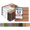 Floordirekt Piastrelle giardino esterno ad incastro WPC 30x30cm, 1m² 11 pezzi, per terrazzo, balconi in legno Composito Pavimenti da Esterno con funzione di drenaggio | Marrone chiaro | Royal