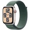 Apple Watch SE (2ª gen.) GPS + Cellular 44 mm Smartwatch con cassa in alluminio Galassia e cinturino Sport Loop Verde lago. Tracker per fitness e sonno, Rilevamento incidenti, Carbon Neutral