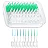 NXPUXP 200 Pezzi Spazzolini Interdentali Silicone,Spazzolini Scovolini Silicone,Scovolini Interdentali,Utilizzato Per Rimuovere I Residui Di Cibo E Pulire I Denti (Blu-Verde)