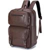 YOODI Zaino Pelle PU Viaggio 40x30x15 British Airways Wizzair Eurowings Aereo Bagaglio a Mano Vintage Elegante Impermeabile Zaini Scuola 15.6 Pollici Zainetto Porta PC per Donna Uomo Università