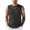 COOFANDY Canotta Uomo Senza Maniche Maglietta Bodybuilding Estate vestibilità Regular Palestra Tinta Unita Canottiera Sportiva Nero M
