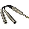 Stagg YC-01/1PS2PFH Adattatore Splitter a Y da Jack Stereo, 6,3mm, a 2 x Jack Mono, 6,3mm, f, 10 cm