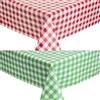 NARAMAKI MYSELF NARAMAKI® - 2 Tovaglie Plastificate Picnic (137x180cm) - Impermeabili Anti Macchia -1 Rossa + 1 Verde (PIC-NIC ROSSA E VERDE)