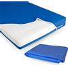 CASTUWORLD Coprimaterasso sanitario 90 x 190 x 15 cm, rivestimento impermeabile, traspirante e ignifugo, protezione per letto facile da pulire, cerniera con patta di protezione (90 x 190 x 15)
