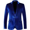 LIUYUYOUGO Giacca Uomo Casual Giacca Blazer in Velluto da Uomo Giacca Sportiva con Un Bottone Elegante Slim Fit Giacca da Smoking in Velluto Bavero A Tacca Giacca Casual da Lavoro per Cena Ballo di