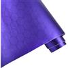 Blueshyhall Pellicola protettiva per auto, motivo a nido d'ape, opaca, per interni ed esterni, con canali d'aria, per auto, moto (viola, 30 x 152 cm)