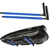 QLS Box portapacchi da parete 82 cm in acciaio per riporre valigia da tetto blu, attrezzi da giardino, scibox, attrezzature sportive, tavola da surf, iSUP, WSB, O