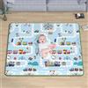 VANCLE Tappeto Gioco Bambini Doppio Lato, Stuoia XPE Imbottita Spessa per Neonato, Non Tossico E Impermeabile In Schiuma, Playard per Bambini Indoor & Outdoor Attività Tappetone,127 * 127CM