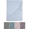 Happidea - Lenzuola Sotto Con Angoli Elastici, Caldo 100% Flanella Cotone, Invernale, Prodotto in Italia, Tinta Unita, Singolo 90x200, Colore Azzurro