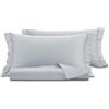 Smart Deco Home Set copripiumino federe letto parure copripiumino in raso di puro cotone Made in Italy MATRIMONIALE GRIGIO PERLA