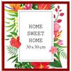 MG Design Cornice 30x30cm - colore Rosso, in legno, con vetro acrilico - da appendere in verticale o in orizzontale, senza sfondo, per foto, poster, puzzle