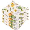 emmevi Set 4 Cuscini Sedia Cotone Con Lacci Lavabili Universali Coprisedia Country Shabby Chic Lavanda