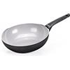 Moneta Futura Wok 28cm, rivestimento naturale FineGres (NO PFAS), anche per induzione. 100% Made in Italy
