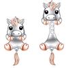 YFN Gatto/koala/Il Panda./Pinguini/Axolot orecchini per le donne in argento sterling 925 gatto orecchini gioielli gioielli regali, Argento sterling, Zirconia cubica