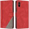 Radoo Cover per Xiaomi Redmi 9A / 9AT, Custodia in PU Pelle Portafoglio Flip Chiusura Magnetica Antiurto Funzione Scomparti, con Slot Schede Supporto Pieghevole per Xiaomi Redmi 9A / 9AT (Rosso)