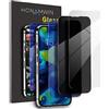 HONAMWINPRO Pellicola Protettiva per iPhone 13 (6.1 Pollici) (3 Pezzi) Anti-Spia, Privacy/HD 9H/ Anti Luce Blu Temperato Pellicola Protettiva