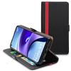 ebestStar - Cover per Xiaomi Redmi Note 9T 5G, Custodia Libro Protezione Portafoglio, Pelle PU Porta Carte, Nero/Rosso