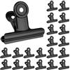 luckaide Piccole clip per bulldog, 20 pezzi, 30 mm, clip in metallo nero, clip di carta, clip per foto, clip per documenti, portablocco, per borse, negozi, casa