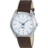 Breil Orologio TW1612 UOMO MANTA CITY quadrante MONO-COLORE BIANCO movimento SOLO TEMPO - 3 LANCETTE QUARZO e CINTURINO PELLE DI VITELLO MARRONE