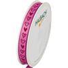 Halbach Seidenbänder Nastro regalo cuori, larghezza 10 mm, lunghezza 20 m, nastro stampato con motivo a cuore, nastro perfetto per matrimonio o San Valentino, colore: rosa rosa/rosso