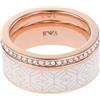 Emporio Armani - anello da donna in acciaio inossidabile color oro rosa, EGS2830221