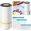 mumisuto Mini Macchina Sottovuoto Alimentare, Automatica Sigillatore Sottovuoto Macchina con 10 Sacchetti Riutilizzabili per Cottura Sottovuotos e Conservazione Degli Alimenti