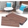 LARS360 Piastrelle Legno 30 x 60 cm da Esterni Balcone WPC Legno Mattonella Esterno Giardino Piastrelle per Terrazze, Balconi, Pavimenti, Drenaggio, Giardino, Marrone, Set di 6 (1 m²)