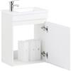 SoBuy Mobili da bagno sospeso Mobile lavabo con 1 anta Bianco 41x25x52cm BZR170-W