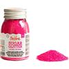 Decora, 9262104 Confezione da 100 G Zucchero Glitterato Fucsia, extra fine, dai colori intensi e brillanti, Made in Italy