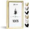 Heimlich® - Cornice per foto - 10x15 cm, Alluminio Metallo, Oro - Piccola cornice per foto con copertura in foglio di plastica - Montaggio a parete o esposizione da tavolo