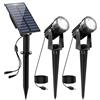 NATPOW Faretti Solari a Led da Esterno, 2 in 1 6000K Luci Solari da Giardino, Dusk to Dawn, Auto ON/OFF, Impermeabile IP65 Luci Esterne ad Energia Solare per Cortile, Patio, Alberi