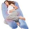 Nuliie Cuscino per Gravidanza per Dormire, Cuscinos Corporale a U, Cuscini di Maternità per Supporto a Schiena, Fianchi e Gambe per Donne in Gravidanza, con Fodera in Velluto Lavabile