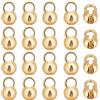 Beebeecraft 28 Pezzi Punte per Perline in Ottone Placcato Oro 18K Copri Nodi Tappo Terminale A Conchiglia Perline Crimpatura Catena A Sfere Connettore Chiusura per Creazione di Gioielli Artigianali