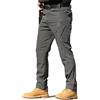 Generic Flexcamo - Pantaloni tattici impermeabili, da uomo, mimetici, larghi, per attività all'aperto, escursionismo, lavoro, grigio, XXL