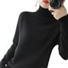Generico Maglione Lavorato a Maglia in Cashmere a Collo Alto Solido da Donna, Maglione in Cashmere da Donna, Maglione (Black,S)