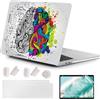 MUSHUI 4 in 1 Custodia per MacBook Pro 13 Pollici 2022-2016 (Modello: A2338 M1 M2 A2289 A2251 A2159 A1989 A1706 A1708), Morbida Case & Tastiera Cover per Mac Pro 13.3, Cervello Creativo 5
