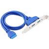 xiwai 2 porte USB 3.0 Hub femmina pannello posteriore a 20pin scheda madre header cavo connettore 50 cm con staffa PCI
