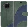 BoxTii Cover per Xiaomi Mi 10T Lite 5G, Custodia in PU Pelle Portafoglio per Xiaomi Mi 10T Lite 5G, Magnetica Cover a Libro con Slot per Schede, Verde