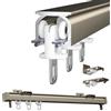 V3VOGUE Robusto Binario Per Tende Da Esterno Bastone Binario A Soffitto In Alluminio, Bastoni Binari Per Tende 50 100 200 350 400cm Per Finestre E Tende Divisorie(Champagne,150cm/5ft)