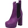 L37 HANDMADE SHOES Dark Lady, Stivali alla Moda Donna, Viola, 37 EU