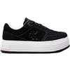 Calvin Klein Donna Sneakers Suola Grossa Bold Laceup Low Suede in Pelle Scamosciata, Nero (Black/Bright White), 41