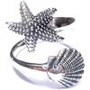 Silberschmuck - BG Anello in argento sterling con motivo a stella marina, misura 58-18,5, Argento sterling, Nessuna pietra preziosa