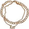 Urban Classics Cavigliera unisex con ciondolo a forma di segno zodiacale, collana da uomo e donna, disponibile in 12 varianti, lunghezza 22 cm o 25 cm, S/M, Ferro, Nessuna pietra preziosa