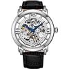 Stührling Stuhrling Original Orologio automatico scheletro, orologio meccanico Winchester 44 Elite da uomo, Argento/nero., Orologio automatico, meccanico