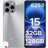 DOOGEE Note 58 Smartphone Android 15, 6250mAh 32GB+128GB/2TB TF Cellulari, 6.75" HD+ 90Hz Telefoni Cellulari, 16MP 4G Dual SIM Telefono Cellulare, Octa Core Widevine L1/ NFC/OTG/Face ID, Naturale