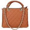 FrasiBags Borsa a Mano in Vera Pelle Trapuntata, Borsa Donna in Pelle, Borsa a Mano Trapuntata, Borsa in Pelle, Borsa Elegante Donna Made in Italy (Cuoio)